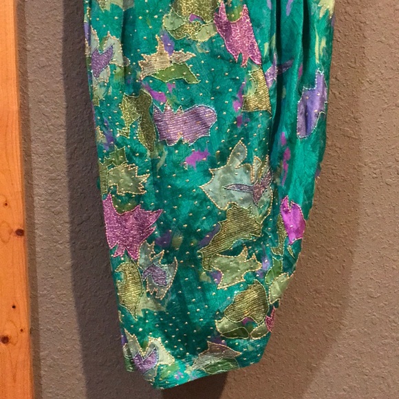 Indian salwar suit in crepe silk - Picture 3 of 5